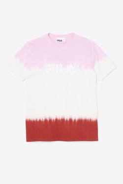 Camiseta Fila Alivia Tie Dye Tee Mujer Blancas Rojas | Fila037ET