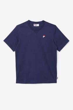 Camiseta Fila Derion Tee Hombre Azul Marino | Fila539XT