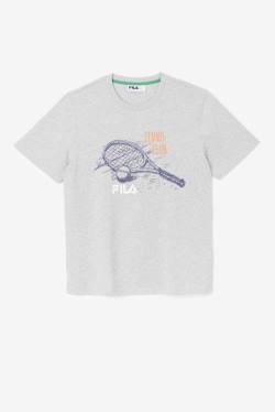 Camiseta Fila Derzan Tee Hombre Gris Claro | Fila276GX