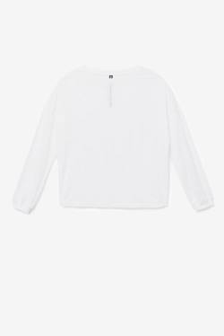 Camiseta Fila Fi-lux Mesh Long Sleeve Top Mujer Blancas | Fila547LV