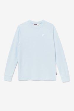 Camiseta Fila Flynn Long Sleeve Tee Hombre Azules Claro | Fila495NT