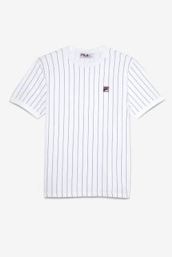 Camiseta Fila Guillo Tee Hombre Blancas Azul Marino | Fila906DG