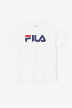 Camiseta Fila Logo Tee Hombre Blancas Azul Marino Rojas | Fila490BZ