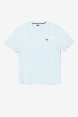 Camiseta Fila Terrinda Crew Hombre Azules Blancas | Fila280MU