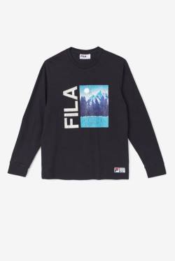 Camiseta Fila Yenisei Long Sleeve Tee Hombre Negras | Fila917QI