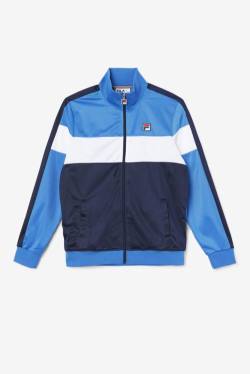 Chaquetas Fila Assembly Pista Hombre Azules Azul Marino Blancas | Fila718JV