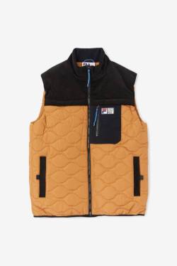 Chaquetas Fila Crag Vest Hombre Negras | Fila647DT