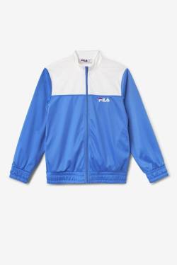 Chaquetas Fila Mckenna Pista Mujer Blancas Azules Claro | Fila421MJ