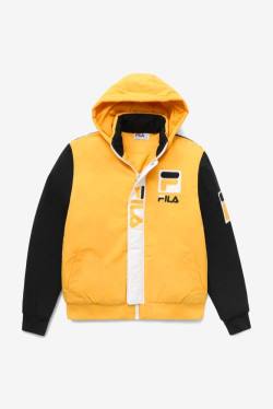 Chaquetas Fila P1 Tech Hombre Amarillo Negras Blancas | Fila450CB