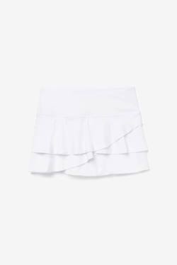 Falda Fila Pickleball Tiered Printed Skort Mujer Blancas | Fila485HT