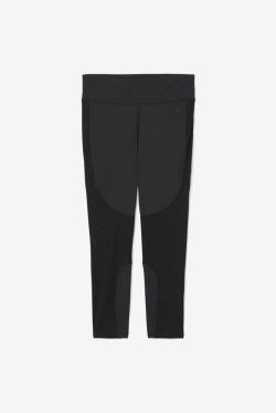 Leggins Fila Forza Textured Long Mujer Negras | Fila325DV