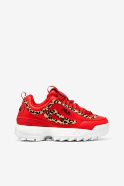 Leopard Zapatillas Fila Disruptor 2 Mujer Rojas Negras Blancas | Fila016VT