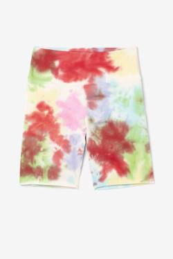 Pantalones Cortos Fila Taima Tie Dye Bike Mujer Verde Blancas Rojas | Fila231ZJ