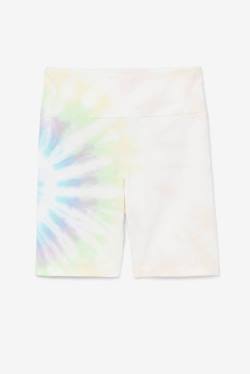 Pantalones Cortos Fila Taima Tie Dye Bike Mujer Creme | Fila735XP