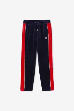 Pantalones Fila Cima Velour Hombre Azul Marino Rojas | Fila971VM