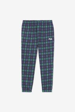 Pantalones Fila Dorm Plaid Jogger Hombre Azul Marino | Fila490ZO