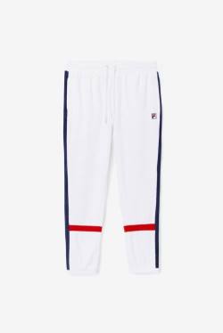 Pantalones Fila Ravid Velour Hombre Blancas Azul Marino Rojas | Fila814SJ