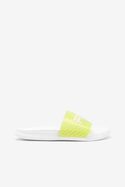 Sandalias de Diapositivas Fila Drifter Luxe Repeat Mujer Blancas Amarillo | Fila681SF