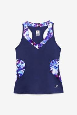 Top Deportivo Fila Pickleball Halter Tank Mujer Azul Marino | Fila369SW