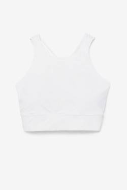 Top Deportivo Fila Uplift High Neck Sports Bra Mujer Blancas | Fila985SH