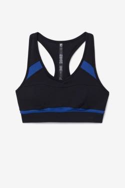 Top Deportivo Fila Uplift Racerback Sports Bra Mujer Negras Azul Marino | Fila751LW