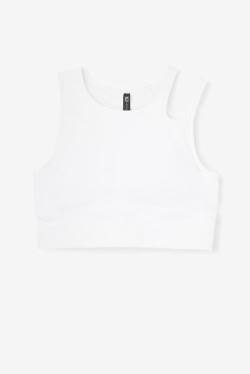 Top Deportivo Fila Uplift Slice Crop Bra Mujer Blancas | Fila423FG