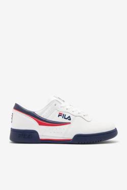 Zapatillas Fila Original Fitness Hombre Blancas Azul Marino Rojas | Fila537RE