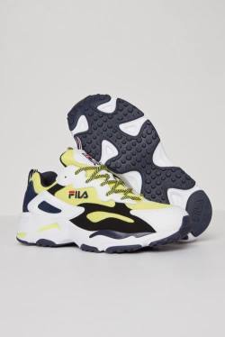 Zapatillas Fila Ray Tracer Hombre Limón Blancas Negras | Fila389EC