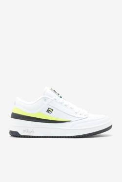 Zapatillas Fila T-1 Mid Hombre Blancas Amarillo Negras | Fila732HZ