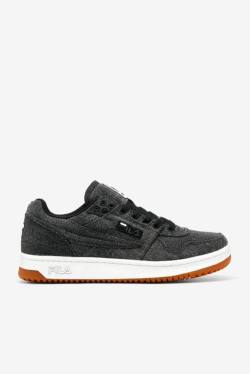 Zapatillas Fila T-2 Denim Hombre Negras Blancas | Fila724GO