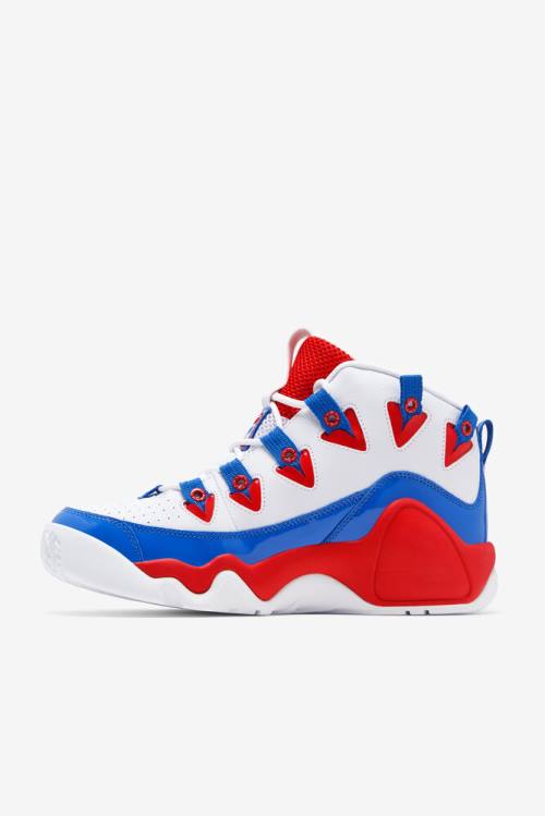 1 Zapatillas Fila Grant Hill Hombre Blancas Rojas Azules | Fila106FE