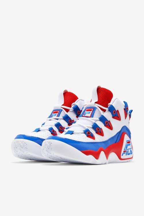 1 Zapatillas Fila Grant Hill Hombre Blancas Rojas Azules | Fila106FE