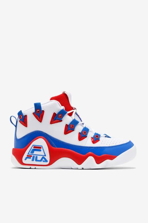 1 Zapatillas Fila Grant Hill Hombre Blancas Rojas Azules | Fila106FE