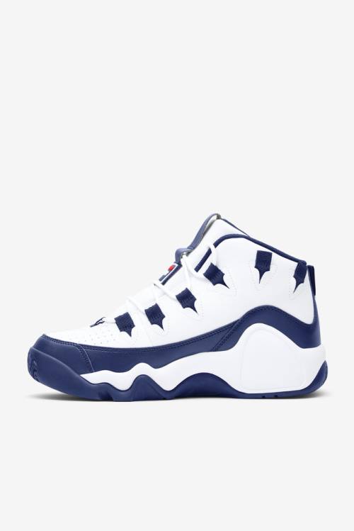 1 Zapatillas Fila Grant Hill Hombre Blancas Azul Marino Rojas | Fila420NY