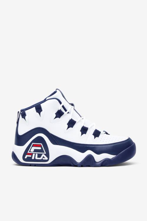 1 Zapatillas Fila Grant Hill Hombre Blancas Azul Marino Rojas | Fila420NY