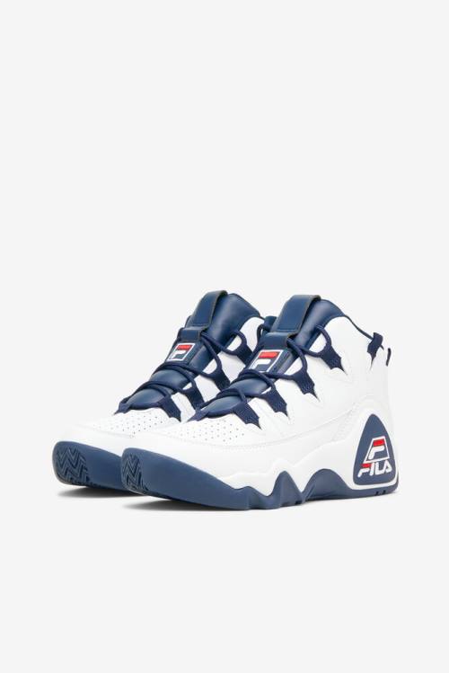 1 Zapatillas Fila Grant Hill Mujer Blancas Azul Marino Rojas | Fila571ZW