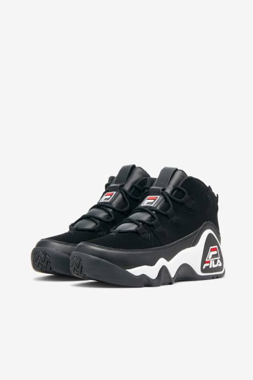 1 Zapatillas Fila Grant Hill Mujer Negras Blancas Rojas | Fila683RC