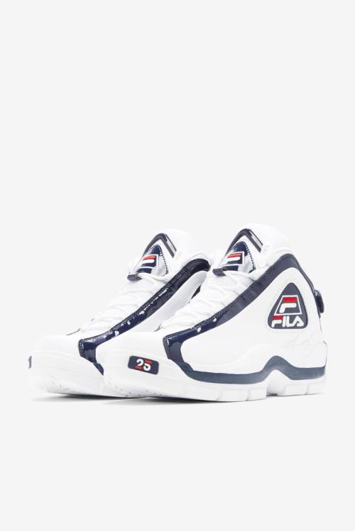 2 25th Anniversary Edition Zapatillas Fila Grant Hill Hombre Blancas Azul Marino Rojas | Fila810JX