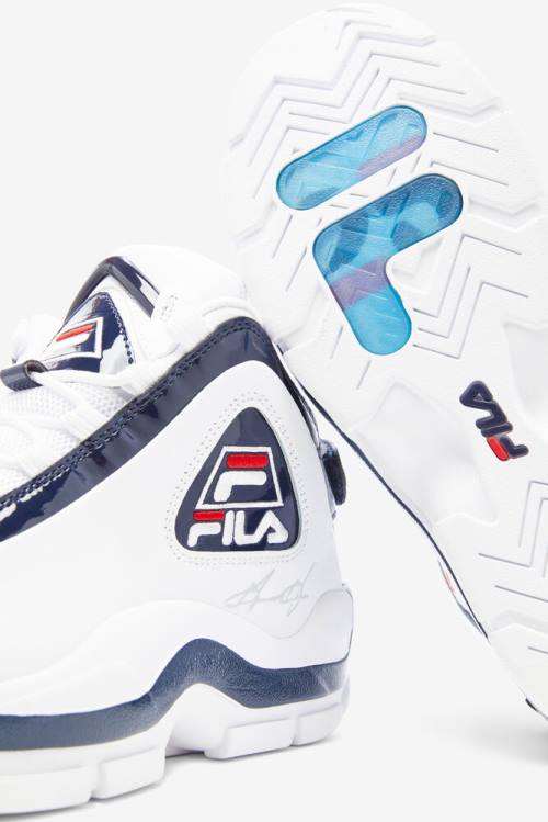 2 25th Anniversary Edition Zapatillas Fila Grant Hill Hombre Blancas Azul Marino Rojas | Fila810JX