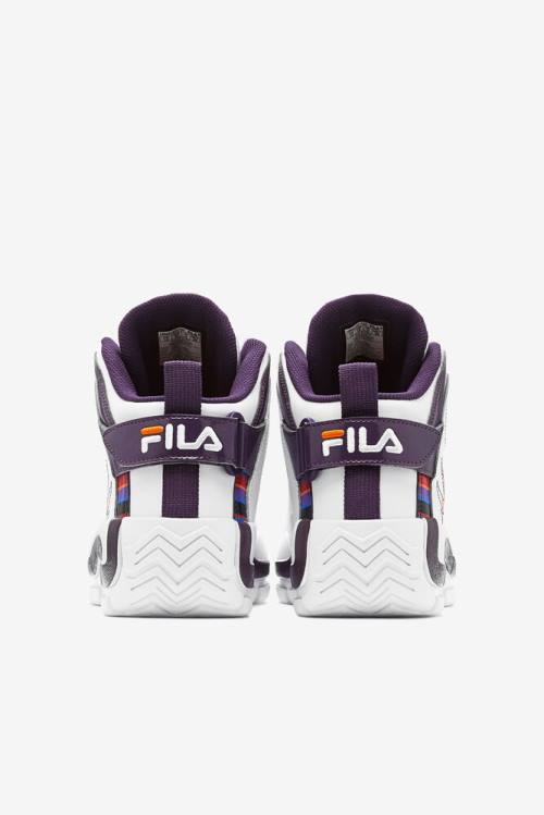 2 History Zapatillas Fila Grant Hill Hombre Blancas Moradas Naranjas | Fila604UA