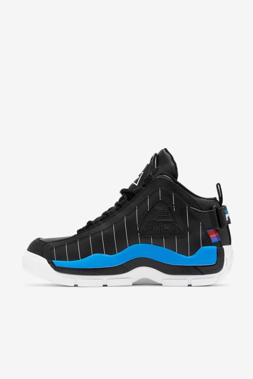 2 History Zapatillas Fila Grant Hill Hombre Negras Blancas Azul Real Azules | Fila712AS