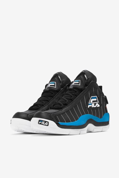 2 History Zapatillas Fila Grant Hill Hombre Negras Blancas Azul Real Azules | Fila712AS