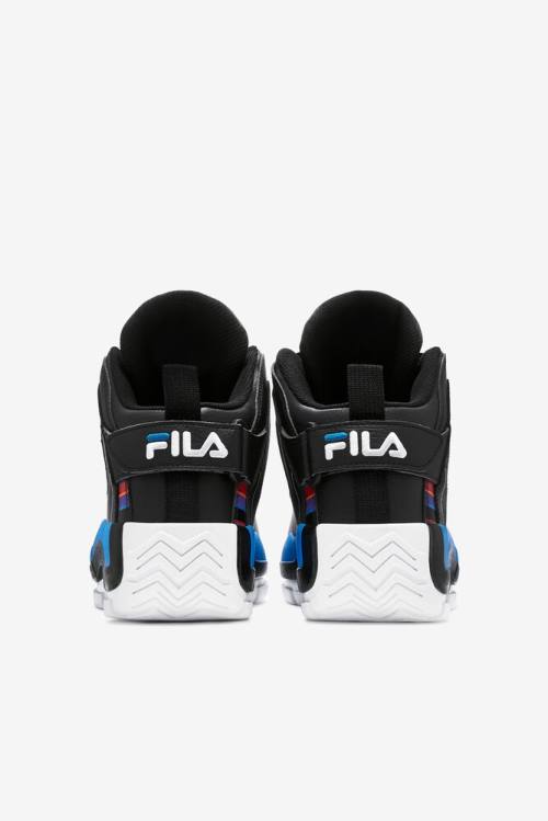 2 History Zapatillas Fila Grant Hill Hombre Negras Blancas Azul Real Azules | Fila712AS