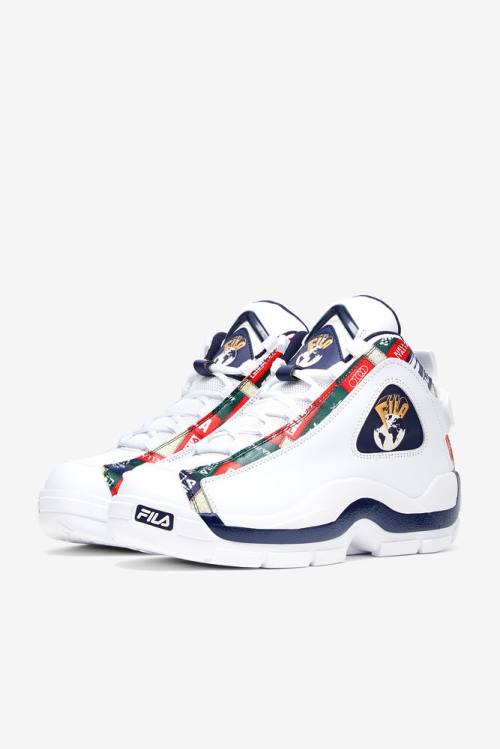 2 Patchwork Zapatillas Fila Grant Hill Hombre Blancas Azul Marino Rojas | Fila601SD