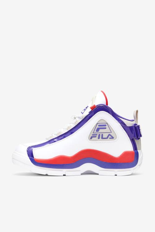 2 Zapatillas Fila Grant Hill Hombre Blancas Azules Oscuro | Fila073KC