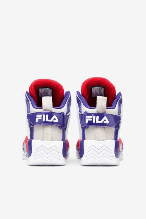 2 Zapatillas Fila Grant Hill Hombre Blancas Azules Oscuro | Fila073KC