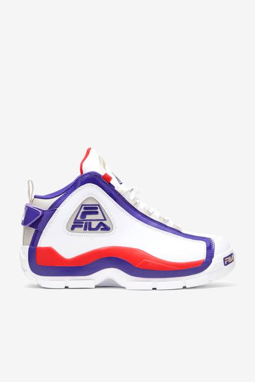 2 Zapatillas Fila Grant Hill Hombre Blancas Azules Oscuro | Fila073KC