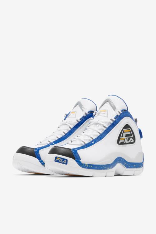 2 Zapatillas Fila Grant Hill Hombre Blancas Azules Limón | Fila431XF