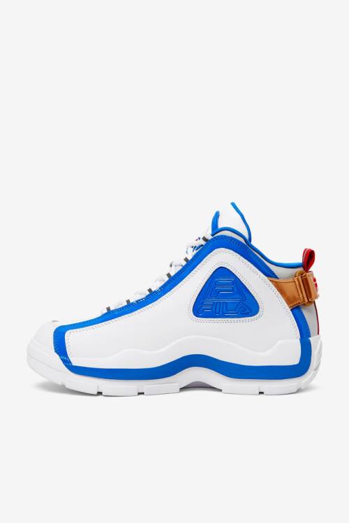 2 Zapatillas Fila Grant Hill Hombre Blancas Azules | Fila465FE