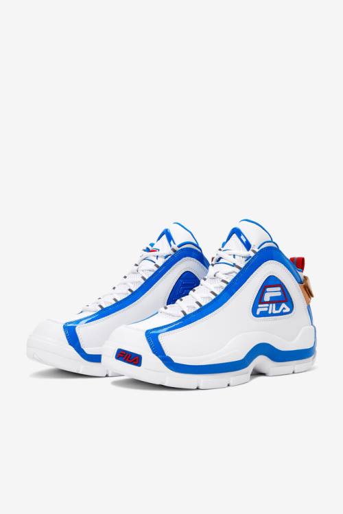 2 Zapatillas Fila Grant Hill Hombre Blancas Azules | Fila465FE